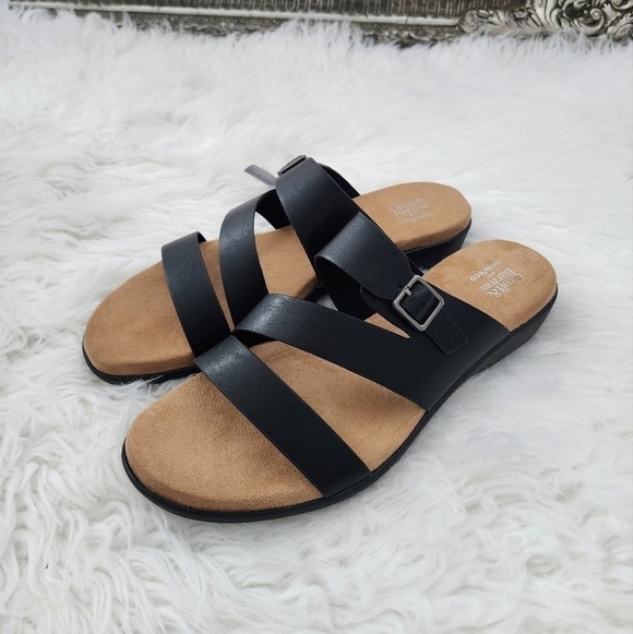 Croft & Barrow Laylah Women's Slide Sandals. Black. Size 11. New.Strappy upper - Picture 2 of 5
